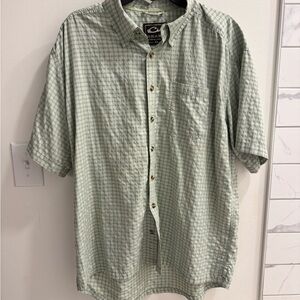 Drake Green Casual Button Down Shirt